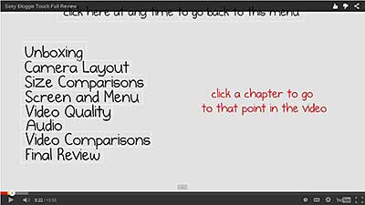 This 16-minute product review uses annotations to create a clickable index so viewers can jump to the part that interests them. 