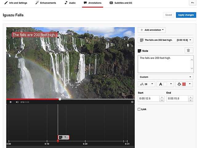 Anyone who edits videos will be comfortable with the annotation interface, which includes an easy-to-use adjustable timeline. 