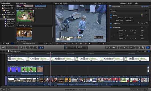 final cut pro 7 timeline