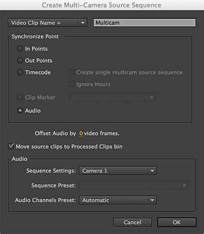 Figure 3. Synching via audio tracks. 