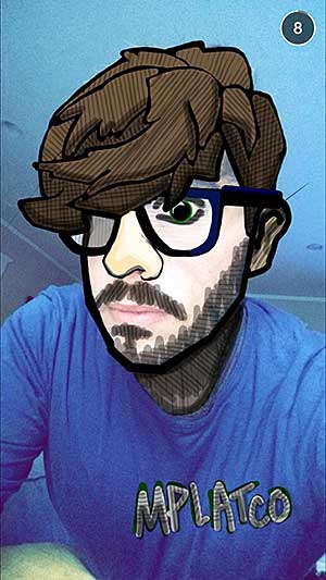 Michael Platco uses Snapchat's drawing tools to turn photos into eye-catching illustrations.