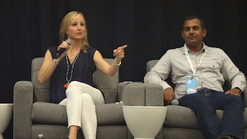 Tara Kriese of Samsung and Shiv Bhatt of Visa