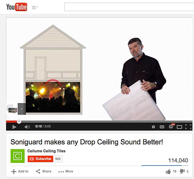 Figure 2. Ceilume improved the quality of its greenscreen video with better lighting, a Blackmagic Design Cinema camera, and a new studio. https://www.youtube.com/watch?v=Grag2llUahk 